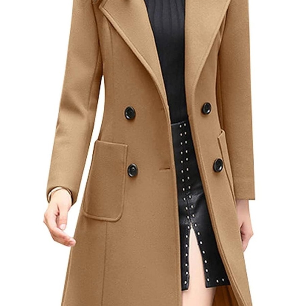 Women’s Double Breasted Wool Blend Coat